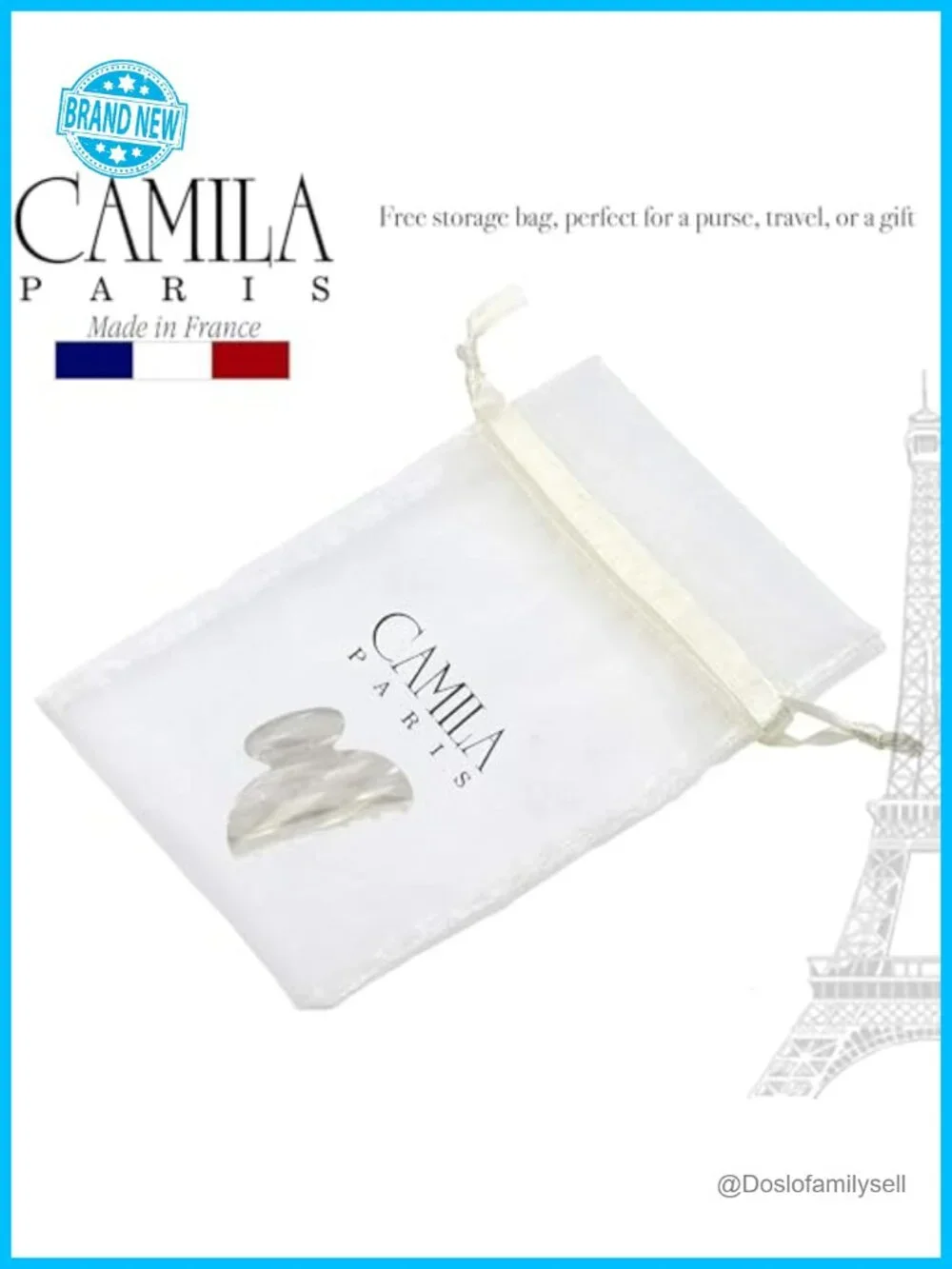 French Hair Claw Clip Handmade Durable Cellulose Acetate Strong Hold No Slip